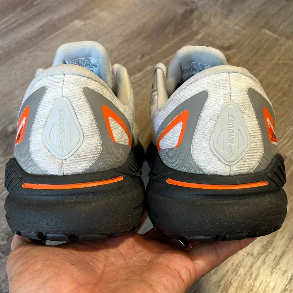 Brooks Adrenaline GTS 23 Mens Running Shoes Grey Orange 1103911D017 Size 11.5